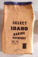 Dollhouse Miniature Idaho Potatoes-Bag